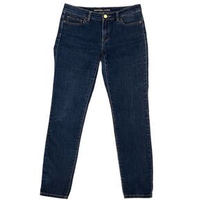 Michael Kors Izzy Skinny Jeans Mid-Rise Pockets Dark Blue Womens Size 4